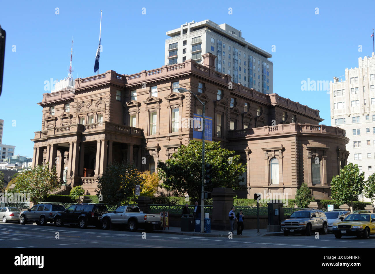 Die Flut Herrenhaus, Sitz des Pacific Union Club, Nob Hill, San Francisco Kalifornien Stockfoto