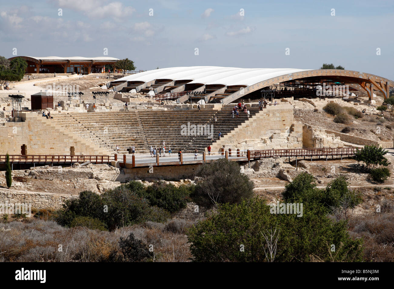 das römische Amphitheater in Kourion Zypern mediterran Stockfoto