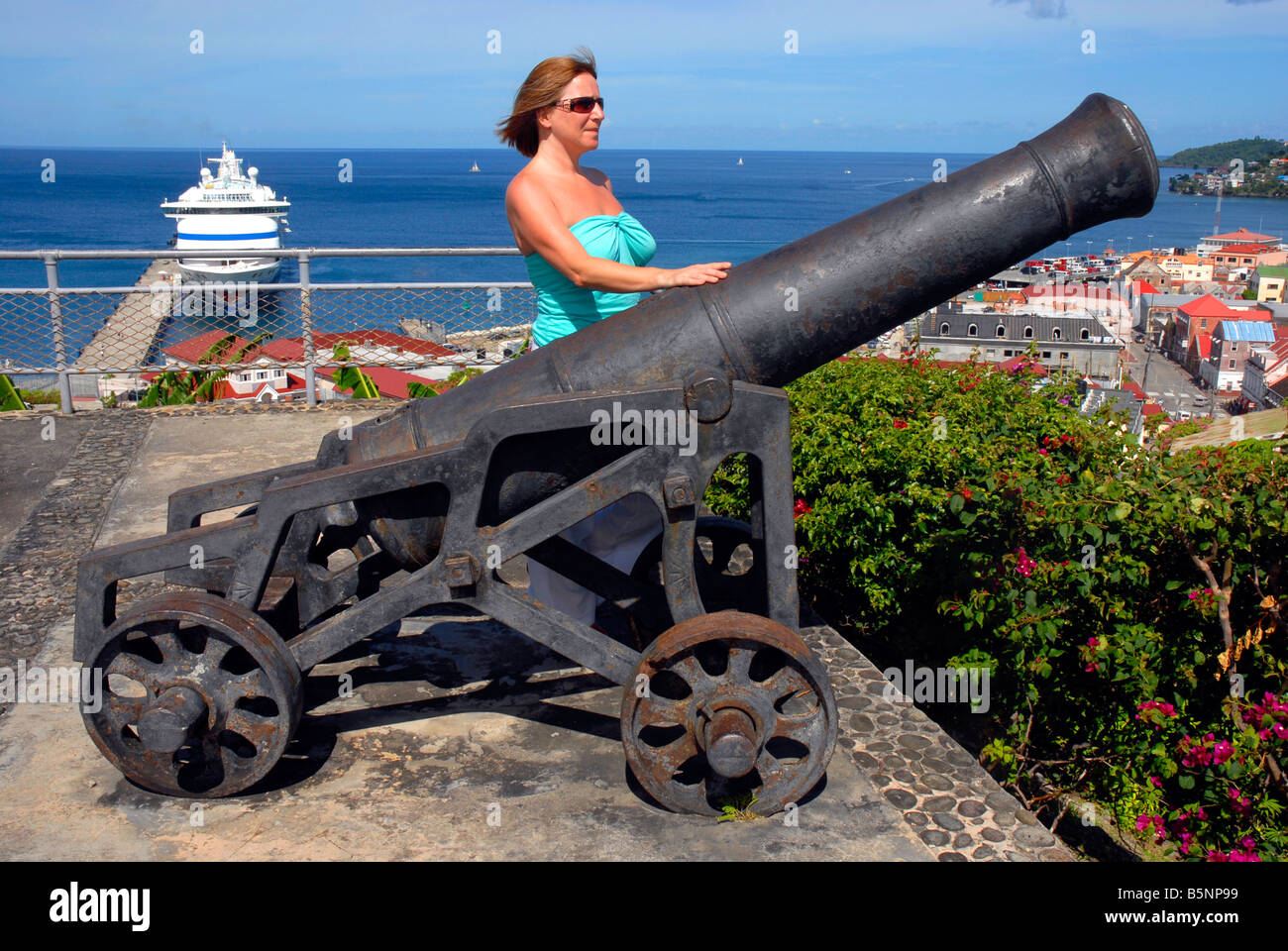 Kanone in Fort George, St. George's, Grenada, "West Indies" Stockfoto