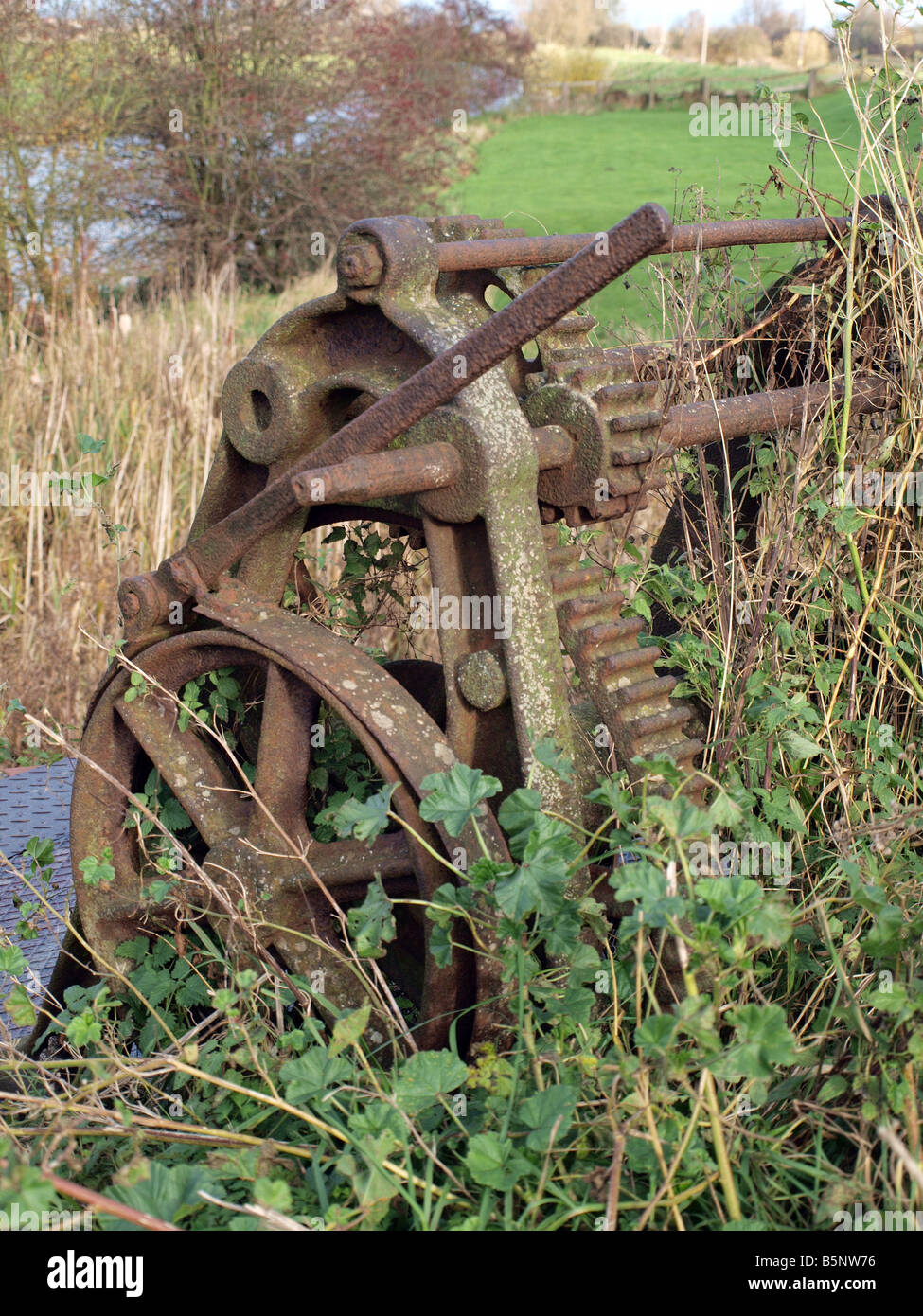 Rostige Bauernhof Maschine. Stockfoto