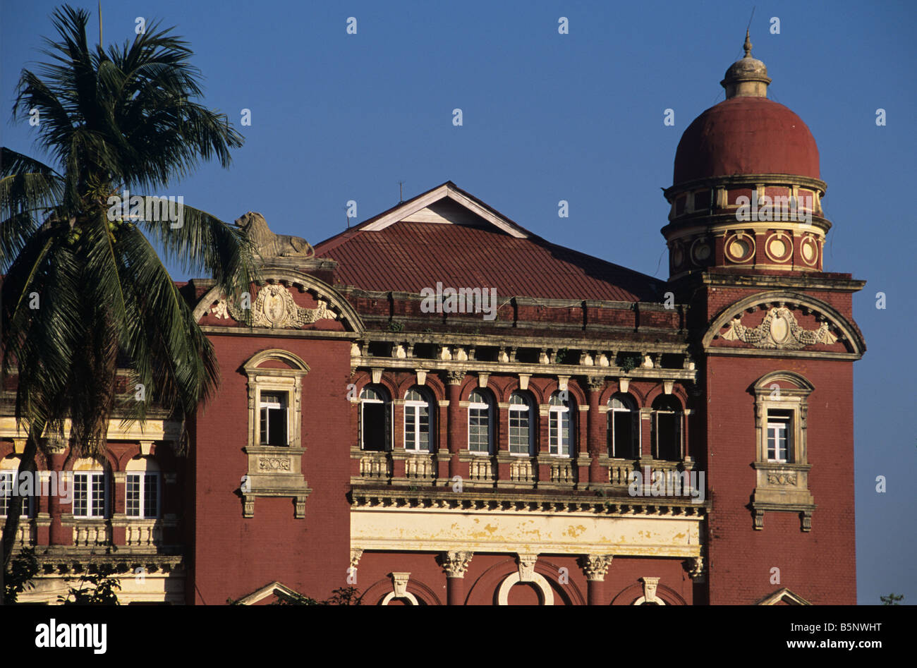 Obersten und High Court Building in zentralen Ranggon oder Myanmar Yangon, Birma Stockfoto