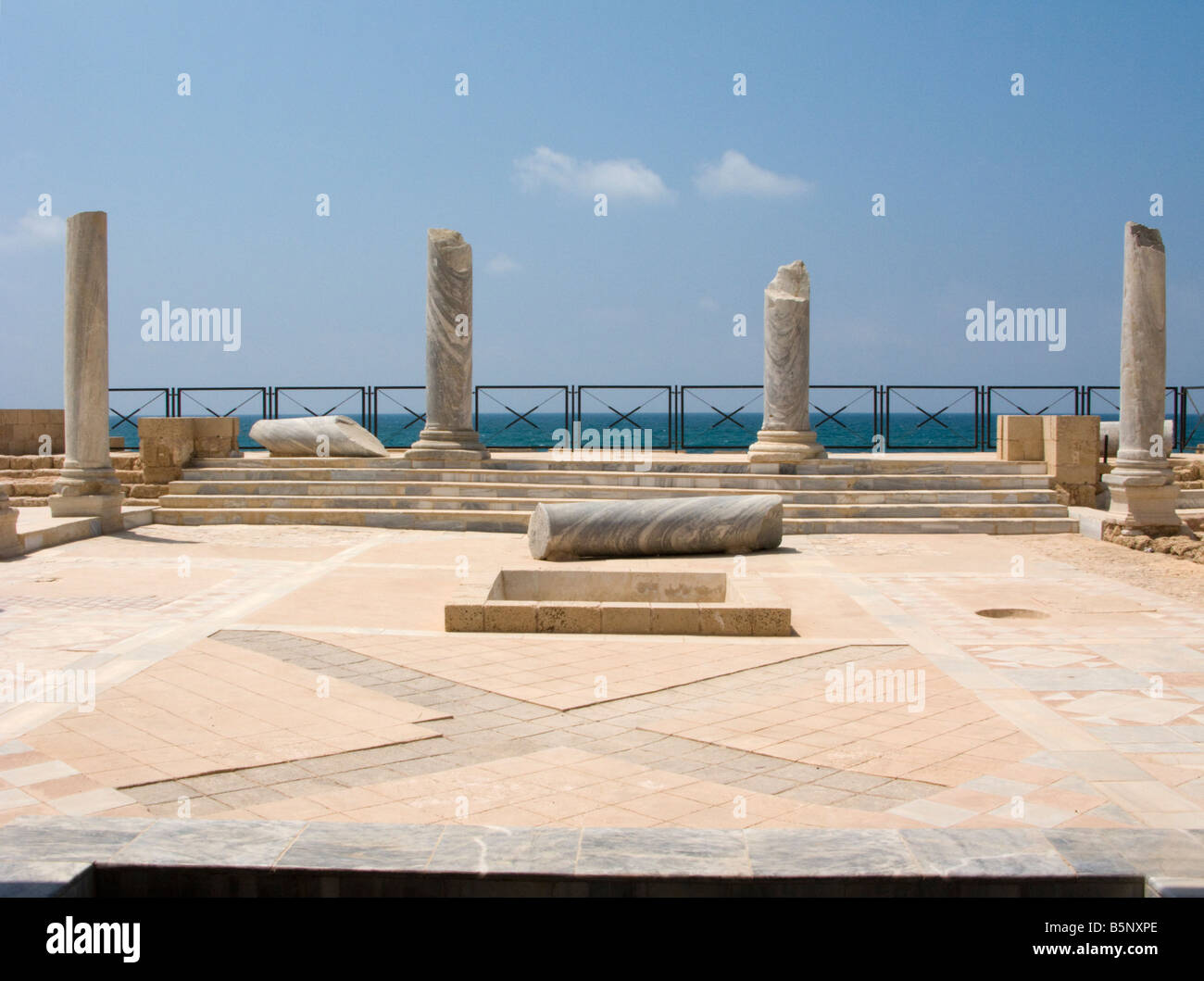 ÖFFENTLICHE BAD HAUS RUINEN CAESAREA MARITIMA NATIONALPARK NORTH ISRAEL Stockfoto