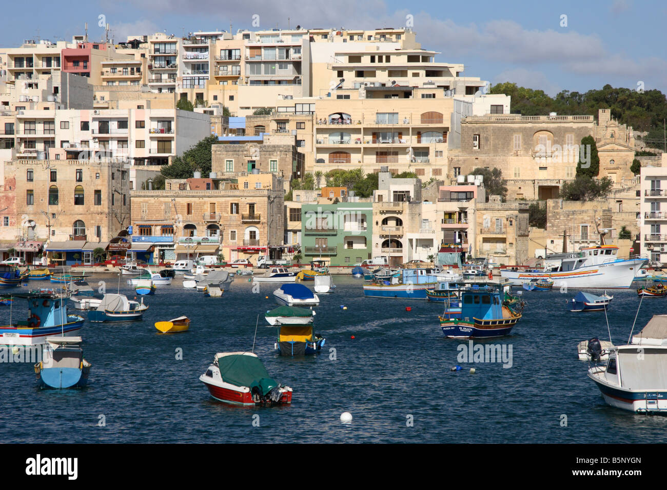 Hafen von Marsaskala, Malta. Stockfoto