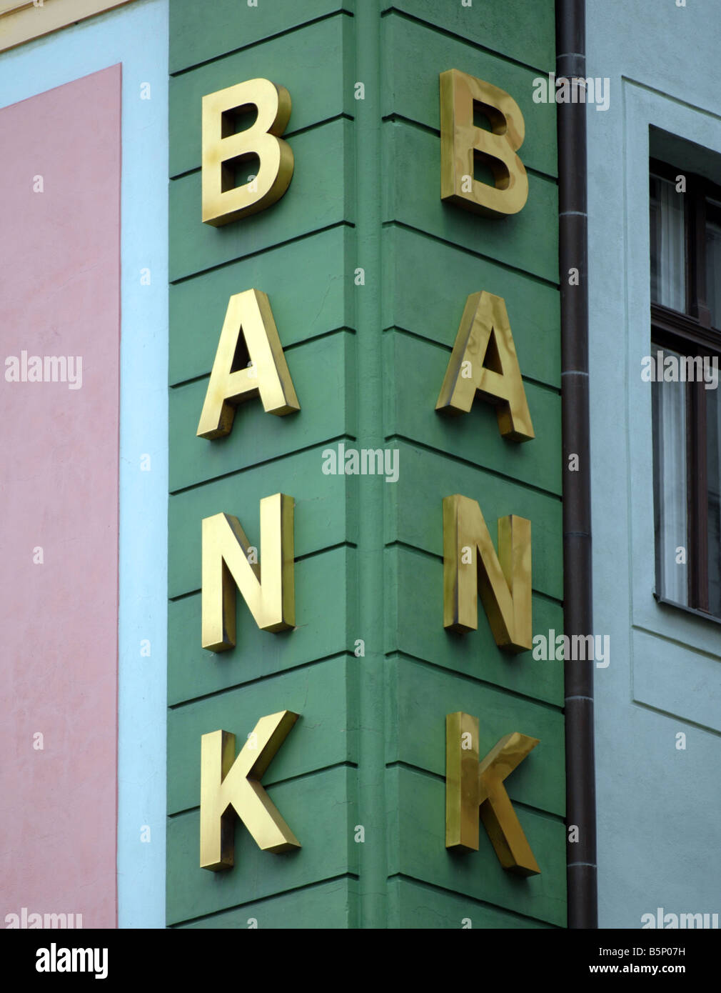 Bank-Zeichen Stockfoto