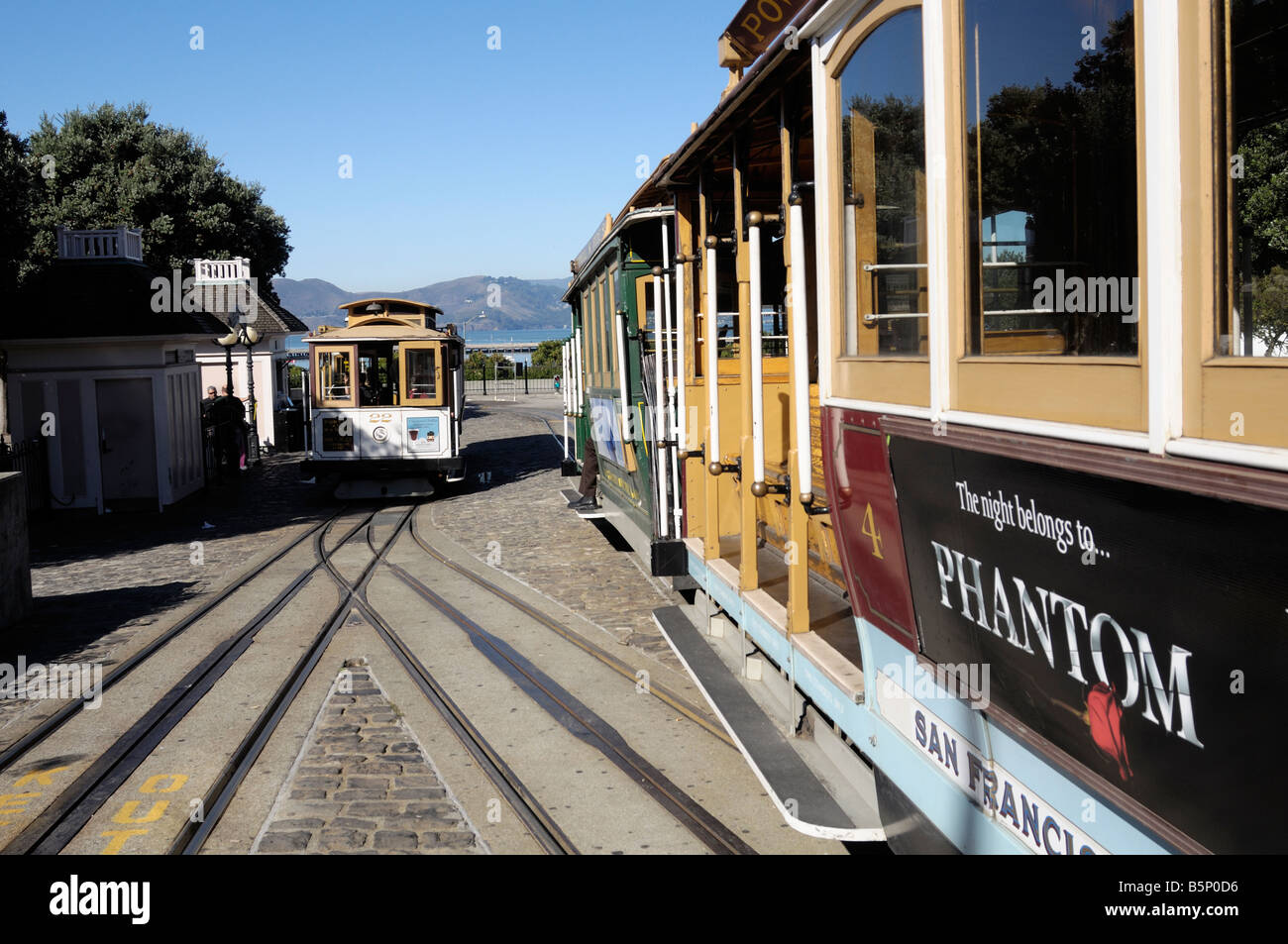 Seilbahnen, San Francisco Kalifornien Stockfoto