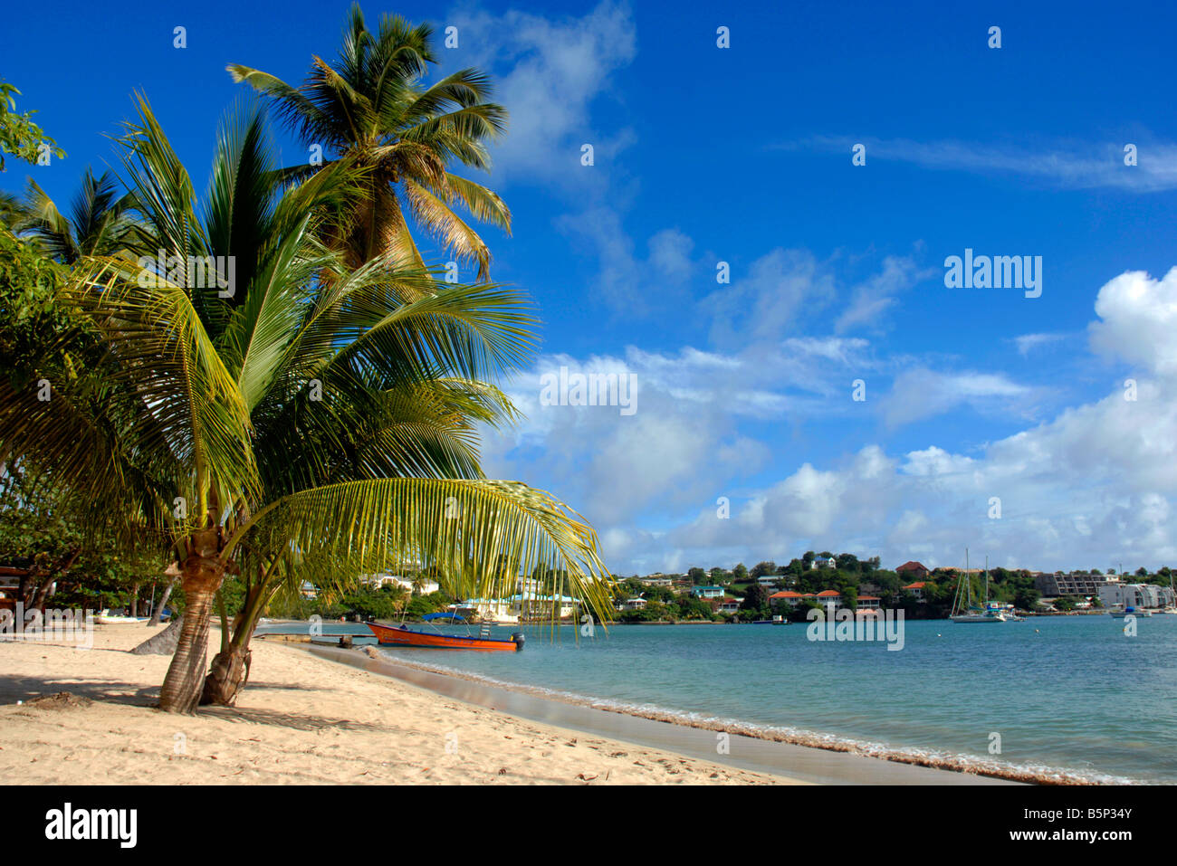 Der Strand von Lance Aux Epines Grenada in der "Karibik" Stockfoto