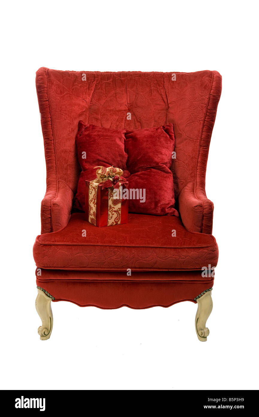 rote Vintage Stuhl Stockfoto