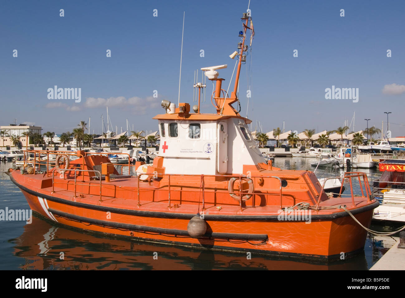 Spanische Rettungsboot Santa Pola Spanien Stockfoto