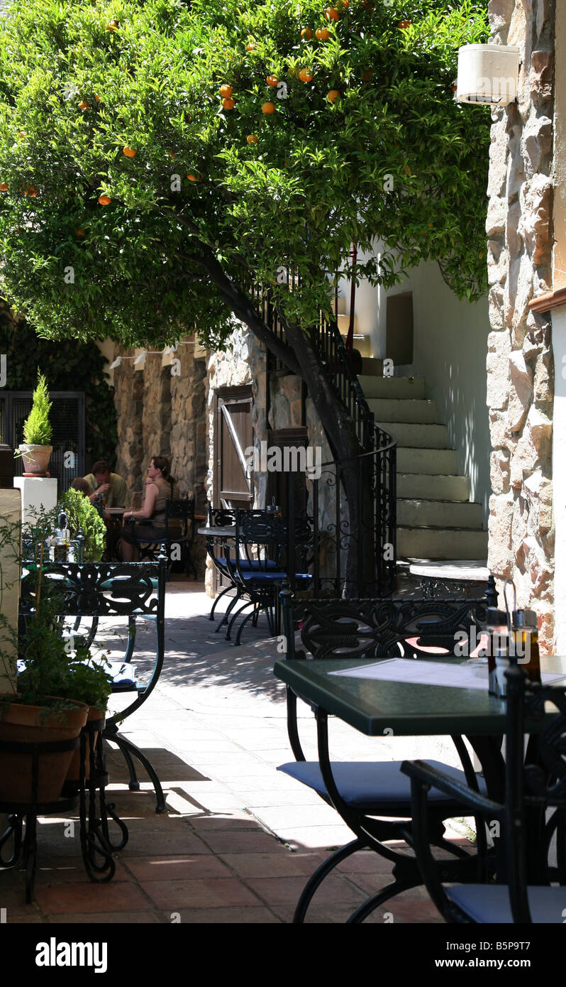 Cafe, Ronda, Andalusien, Südspanien Stockfoto