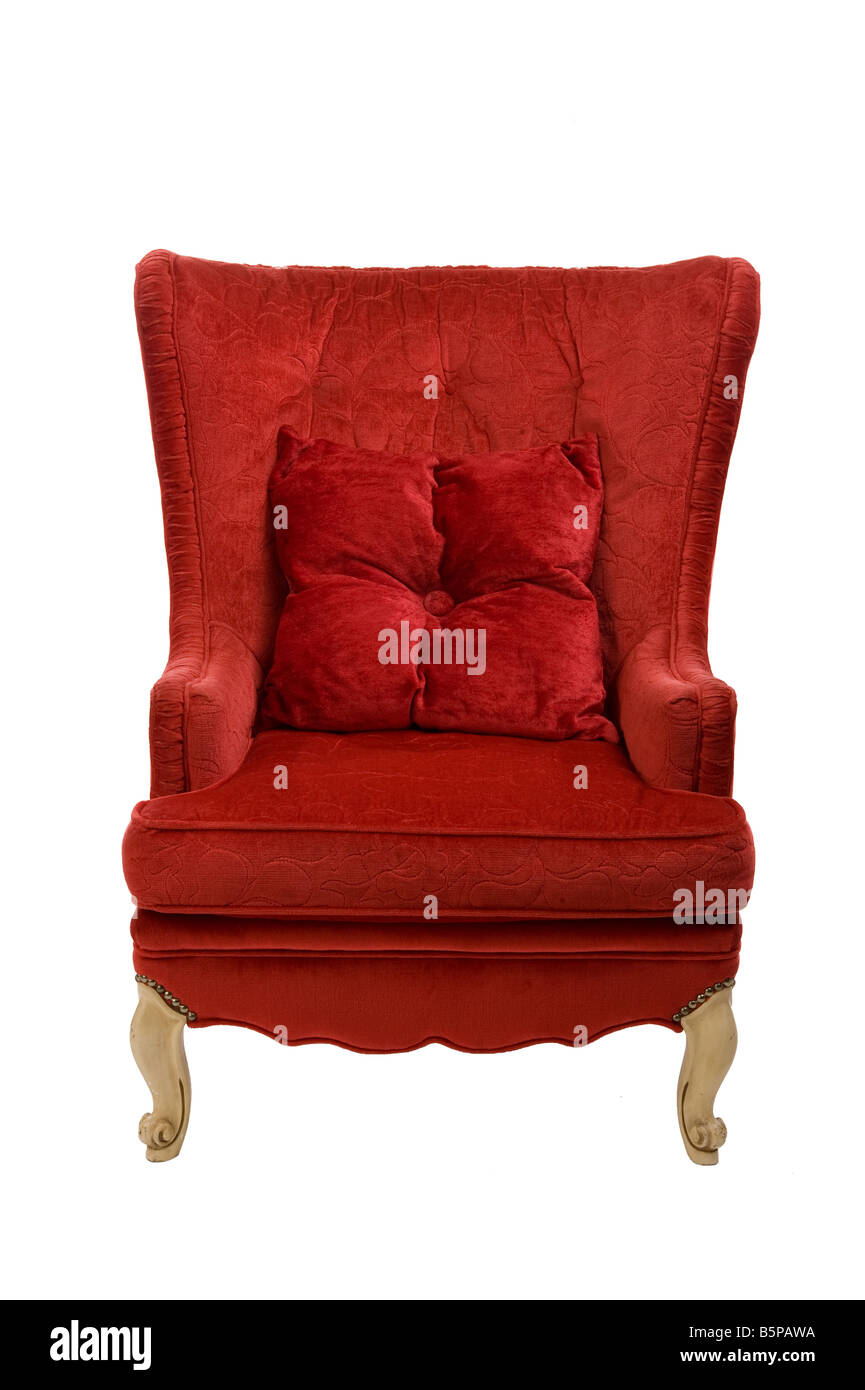 rote Vintage Stuhl Stockfoto