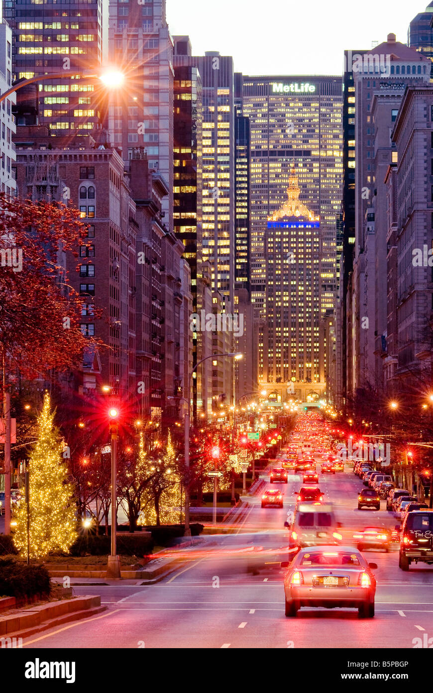 Park Avenue Verkehr New York Street Stockfoto