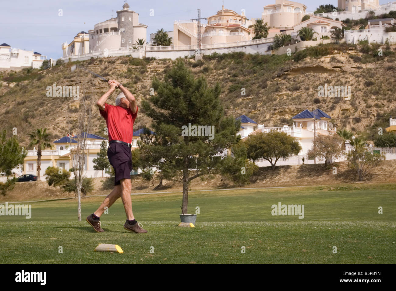 Golf in Spanien Ruhestand im Ausland Post Brexit Stockfoto
