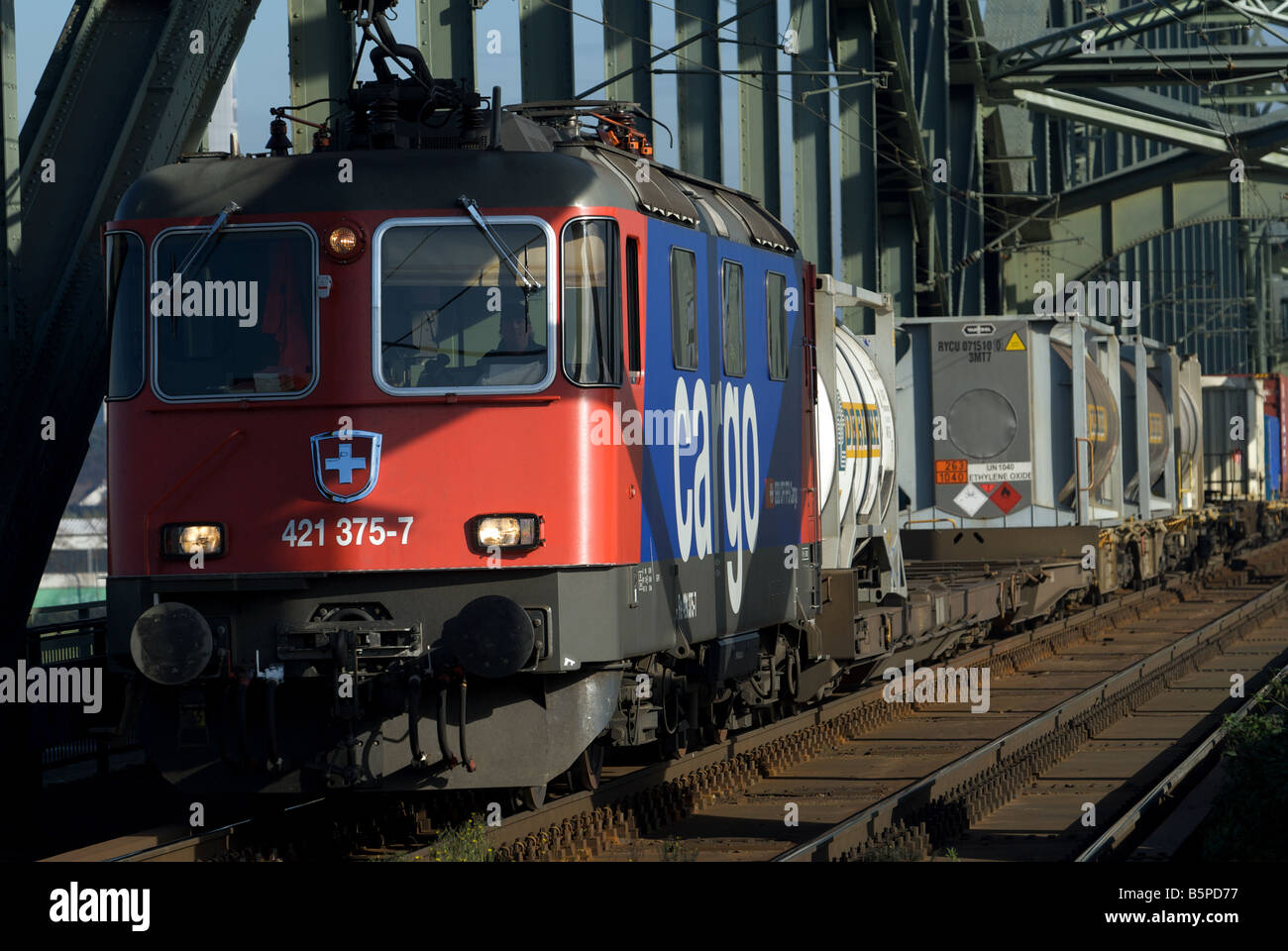 SBB Cargo train, Köln, Nordrhein-Westfalen, Deutschland. Stockfoto