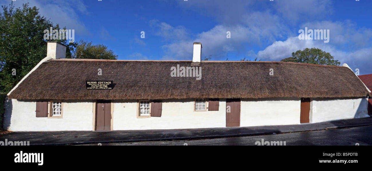 Robert Burns wurde in diesem Ferienhaus am 25. Januar 1759 Dichters Ayrshire geboren. Stockfoto
