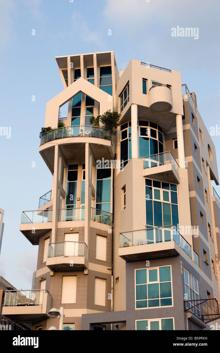 MODERNES WOHNHAUS HERBERT SAMUEL ESPLANADE TEL AVIV ISRAEL Stockfoto