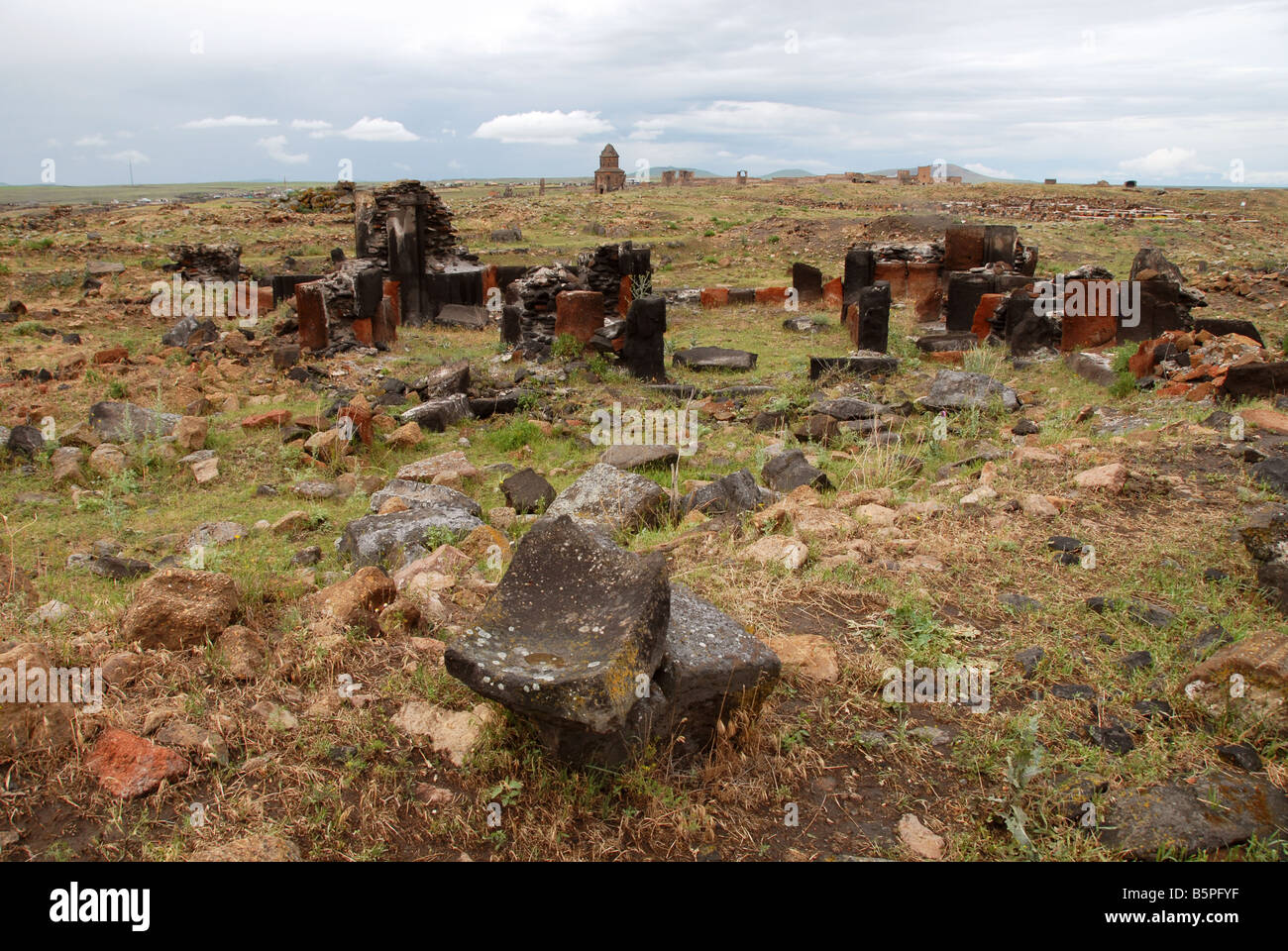 Ani, die alte Stadt jetzt aufgegeben, nahe der Grenze zu Armenien Stockfoto