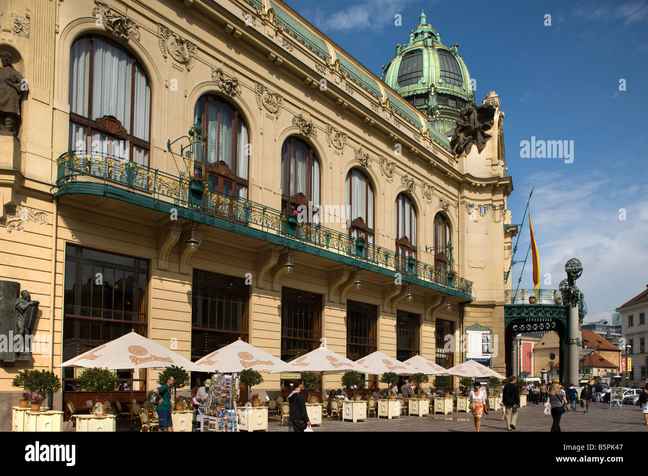 OBECNI DUM GEMEINDEHAUS NOVE MESTO PRAG TSCHECHISCHE REPUBLIK Stockfoto