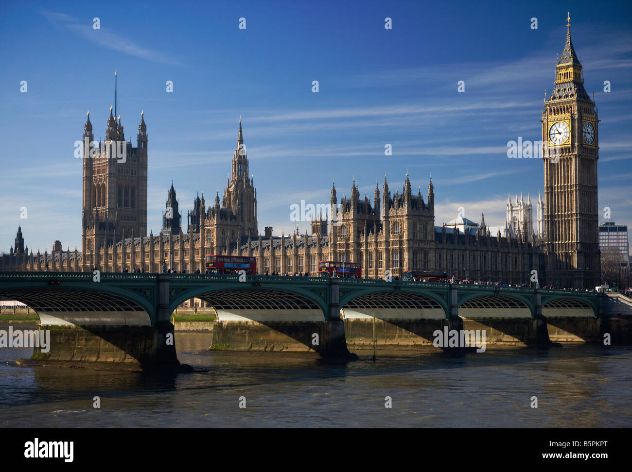 Häuser des Parlaments London, Vereinigtes Königreich. Stockfoto