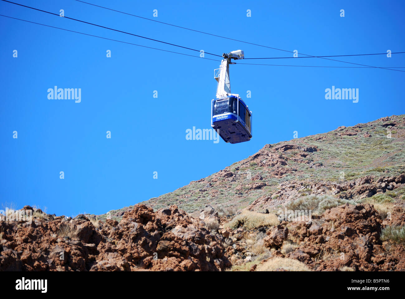 Mt.Teide Seilbahn, Parque Nacional Del Teide, Teneriffa, Kanarische Inseln, Spanien Stockfoto