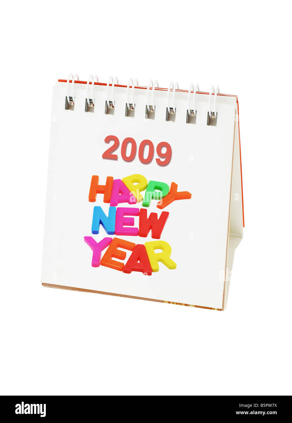 Desktop-Kalender 2009-Happy New Year Stockfoto
