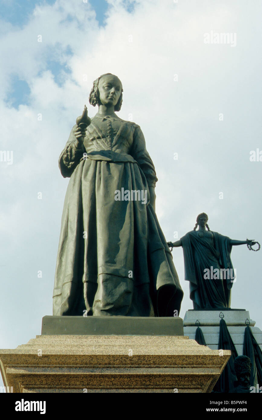 London, Statue von Florence Nightingale, Waterloo Place, Pall Mall. Stockfoto