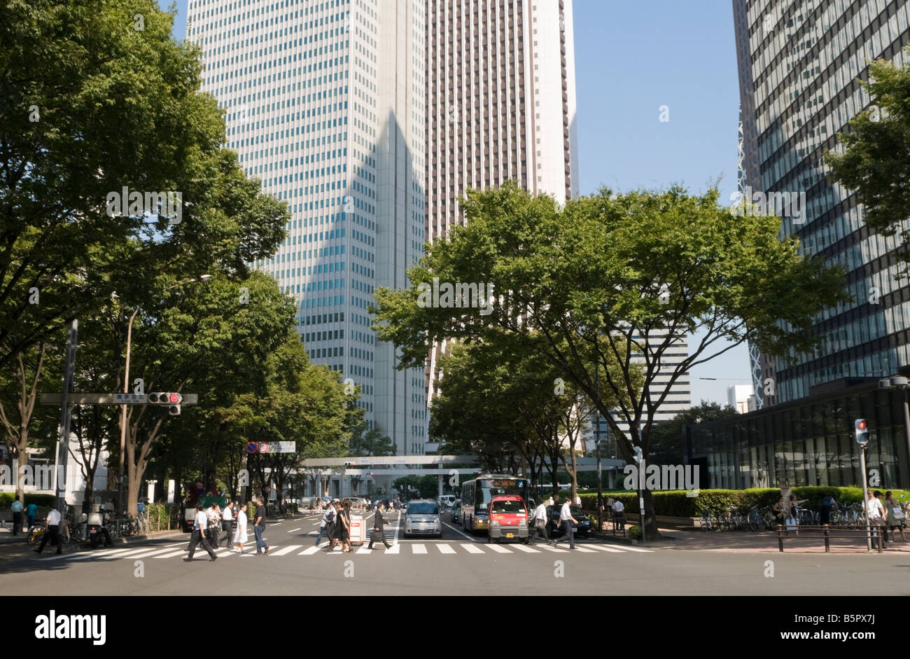 Wolkenkratzerviertel Shinjuku Stockfoto