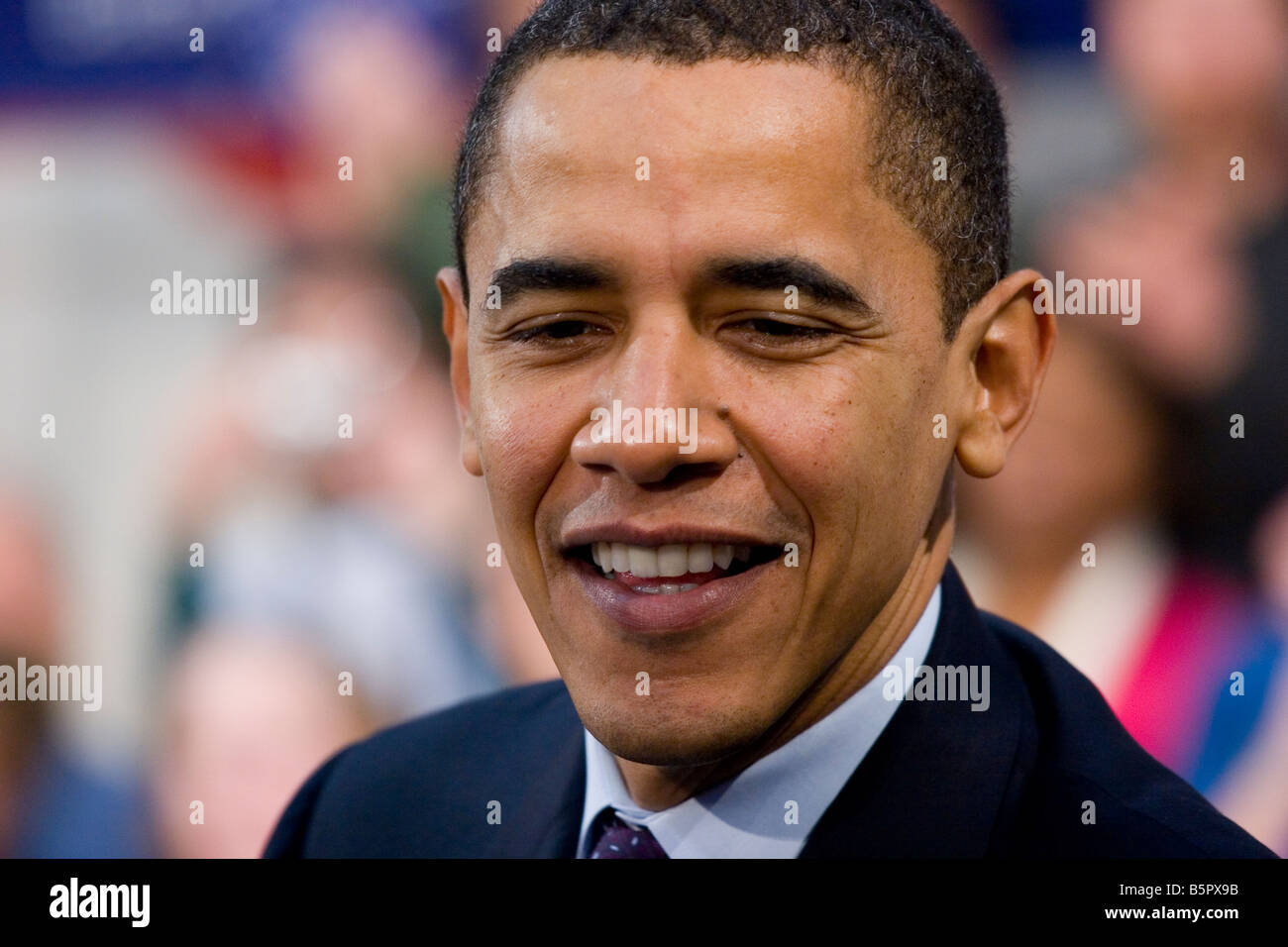 Barack Obama Werbetätigkeit für Büro von Präsident der Vereinigten Staaten 2008 Stockfoto