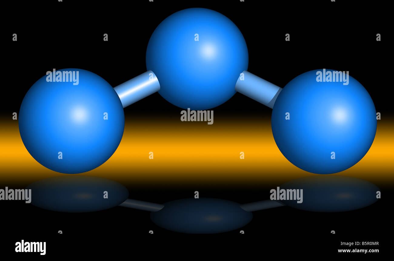 Ozon O3-Molekül Stockfoto