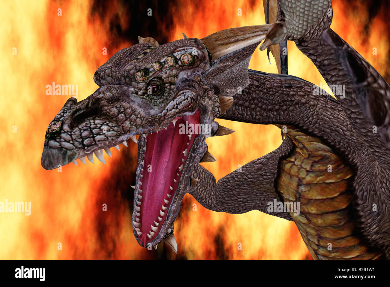 Computer generierte Bild eines Drachen Stockfoto