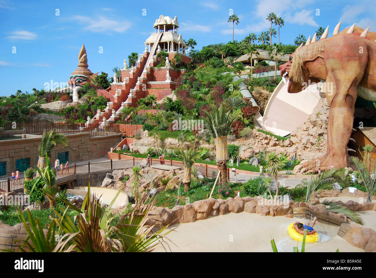 Tower of Power ride, Siam Park Water Kingdom Theme Park, Costa Adeje, Teneriffa, Kanarische Inseln, Spanien Stockfoto