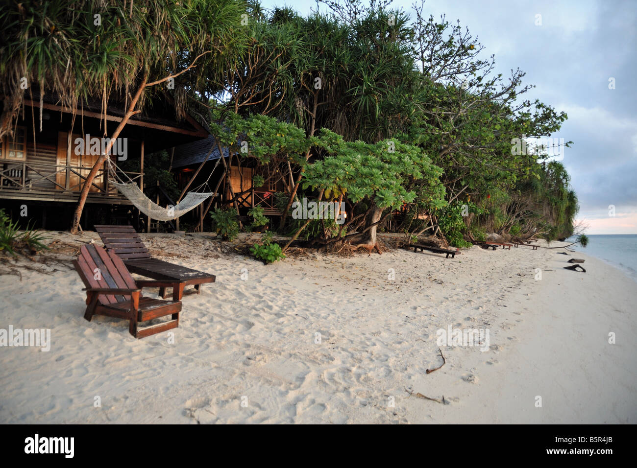 Strand Bilder von Lankayan Island Dive Resort, tropisches Paradies in der Sulu-See Stockfoto