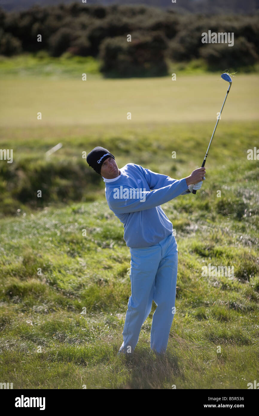 ST ANDREWS, Schottland 2. Okt ehemaliger England Kricket Kapitän Michael Vaughan im Wettbewerb mit der Dunhill Links Meisterschaften The Old Stockfoto