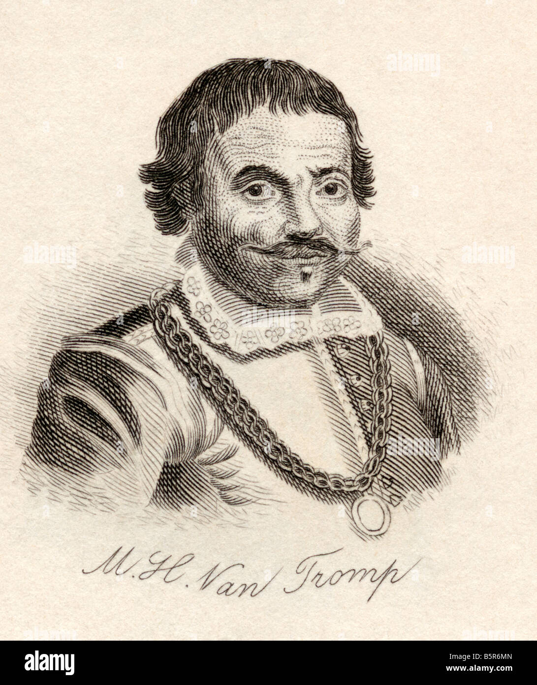 Maarten Harpertszoon Tromp,1598 - 1653. Offizier und Admiral in der niederländischen Marine. Stockfoto