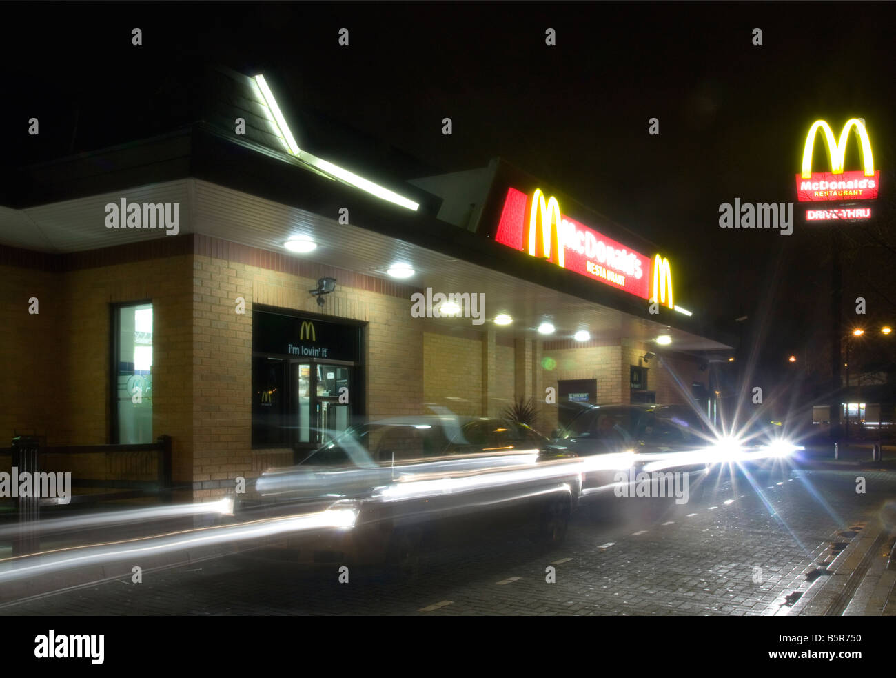 McDonalds DriveThru Milton Keynes Buckinghamshire Stockfotografie