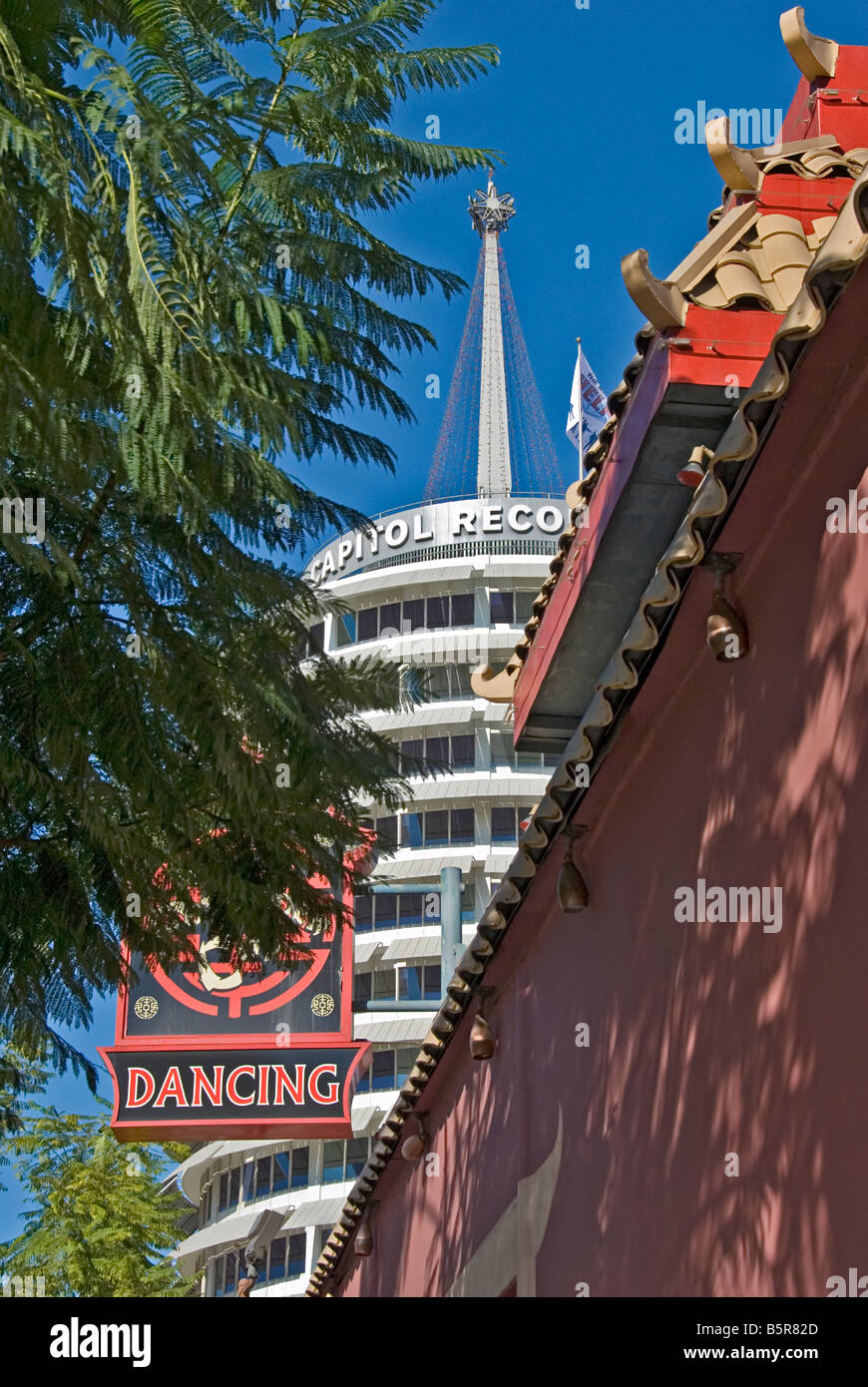 Capitol Records großen Vereinigten Staaten basierten Plattenlabel EMI Hollywood, Los Angeles CA California-Hauptquartier im Besitz Stockfoto