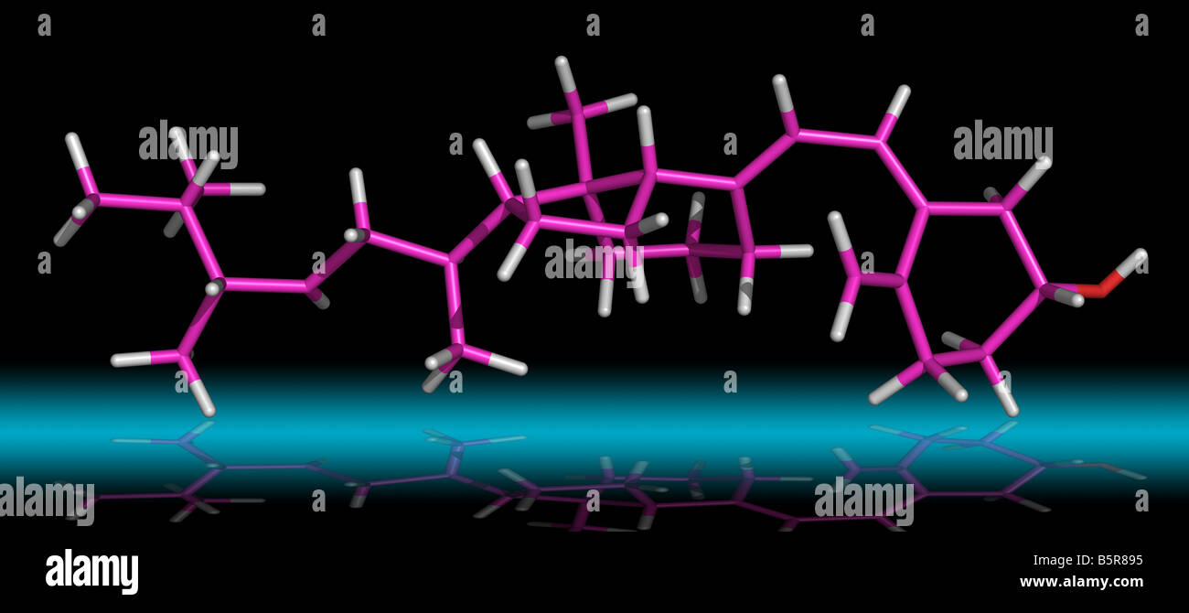 Calciferol Vitamin D2 Molekül Stockfoto