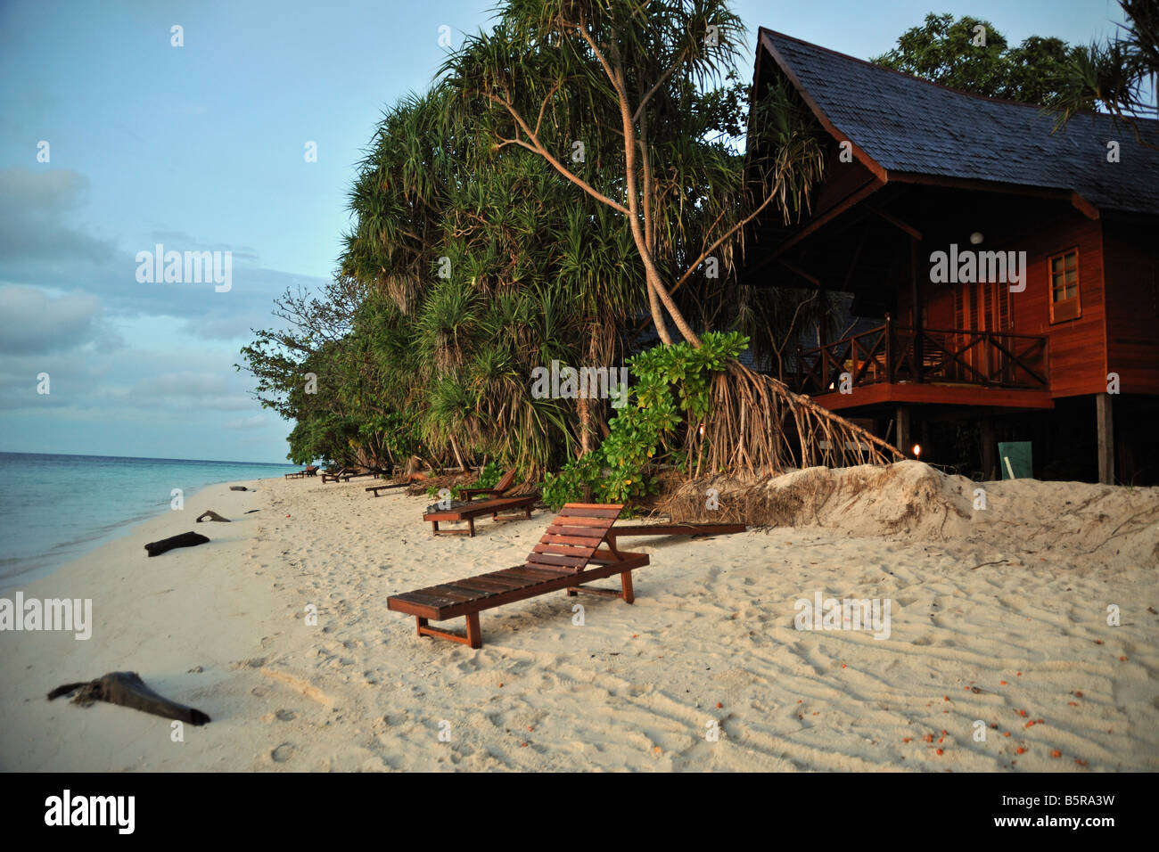 Strand Bilder von Lankayan Island Dive Resort, tropisches Paradies in der Sulu-See Stockfoto