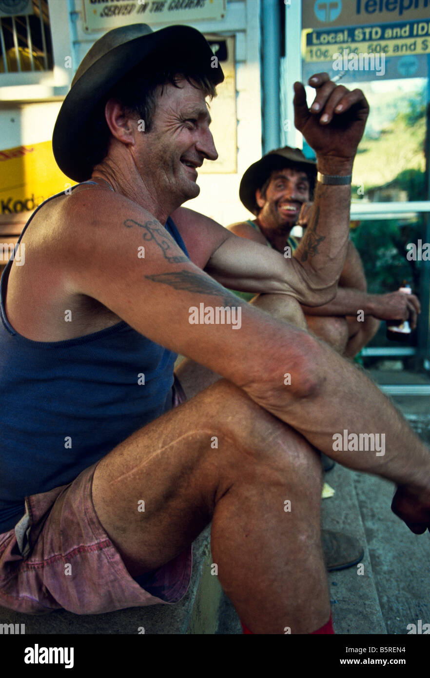 Arbeitnehmer genießen "Smoko", Australien Stockfoto
