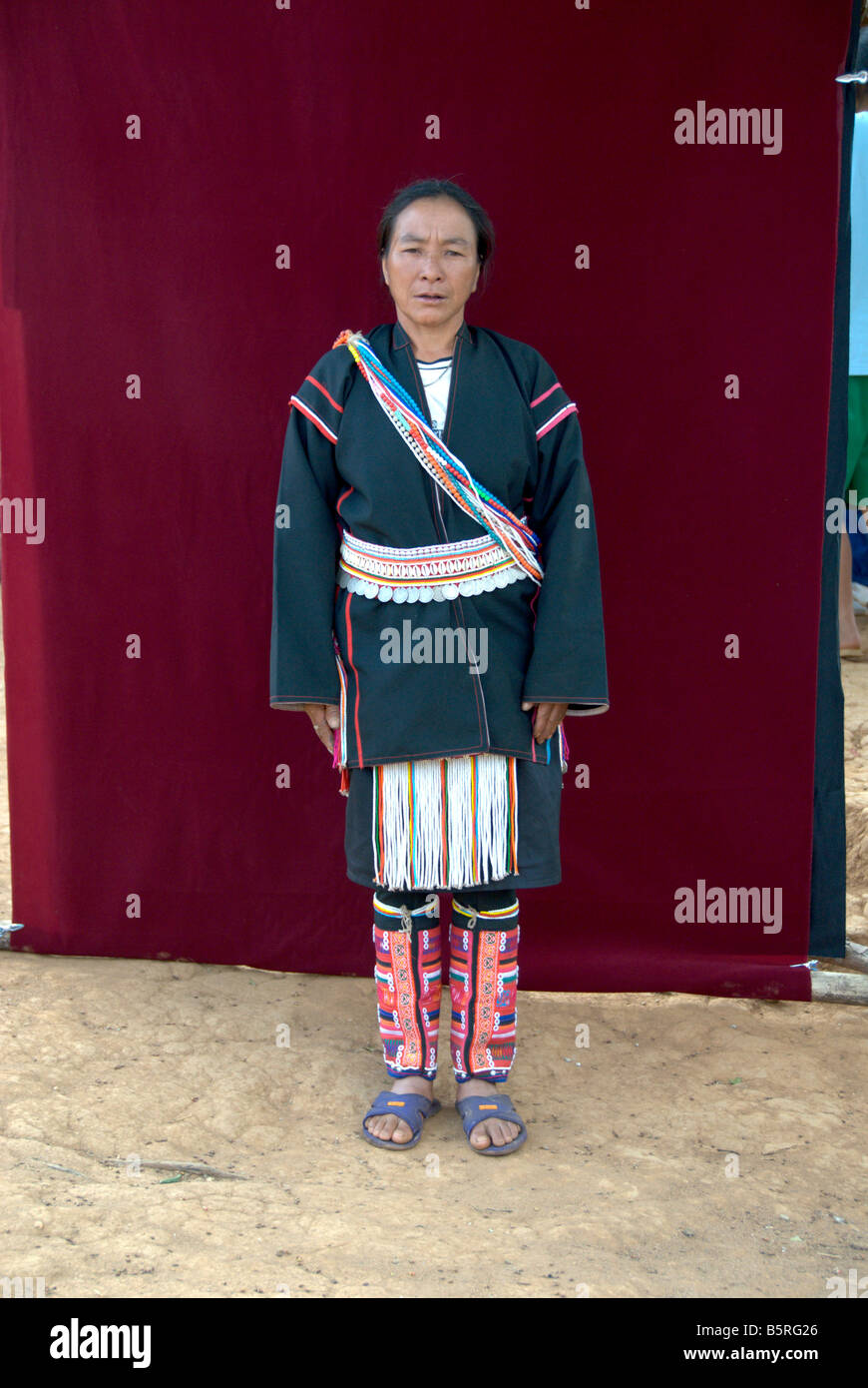 Porträt einer nördlichen Thai Akha Hügel Stamm Frau Stockfoto