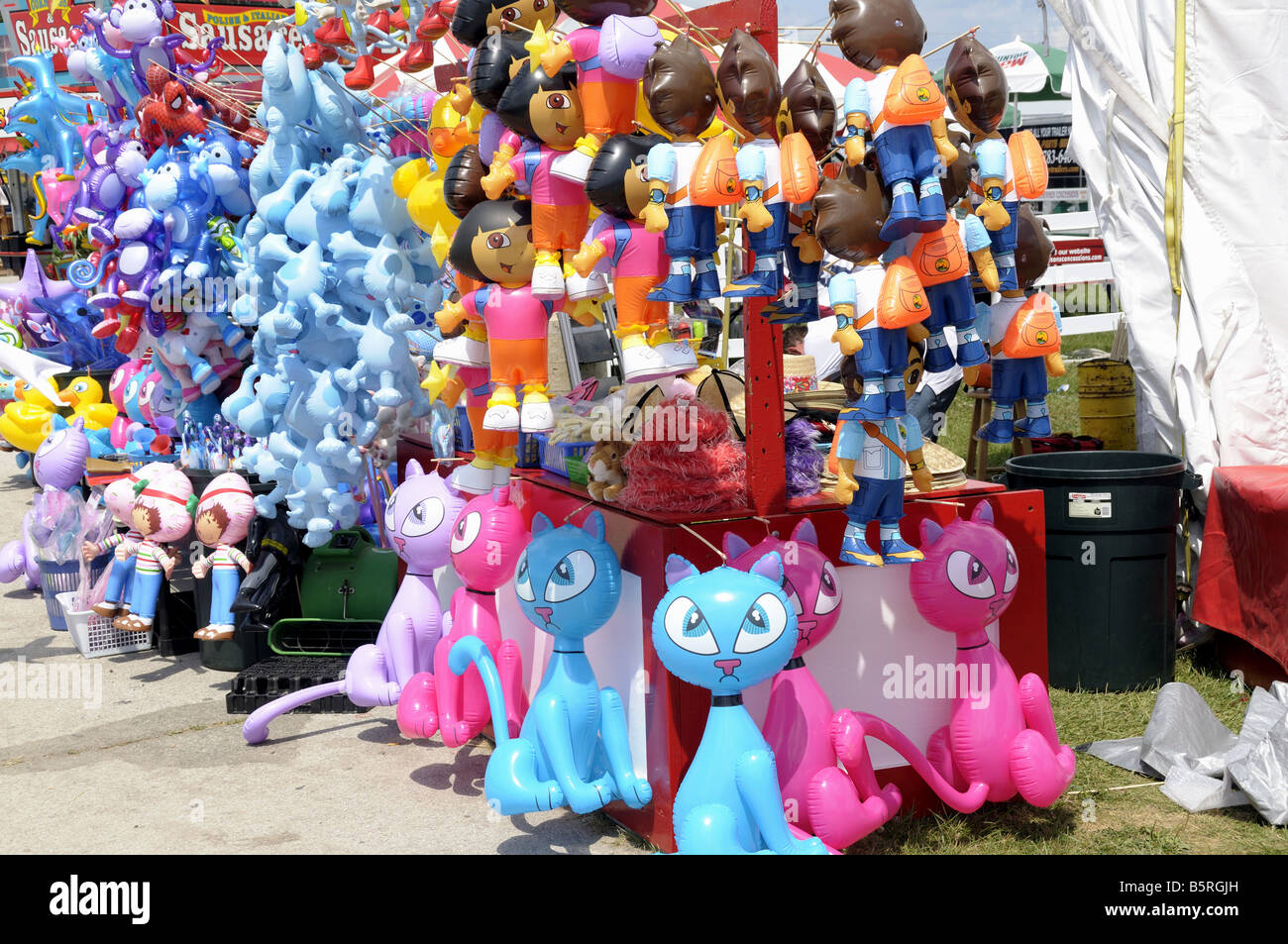 Anbieter auf der Kirmes in Monroe, Michigan Stockfoto