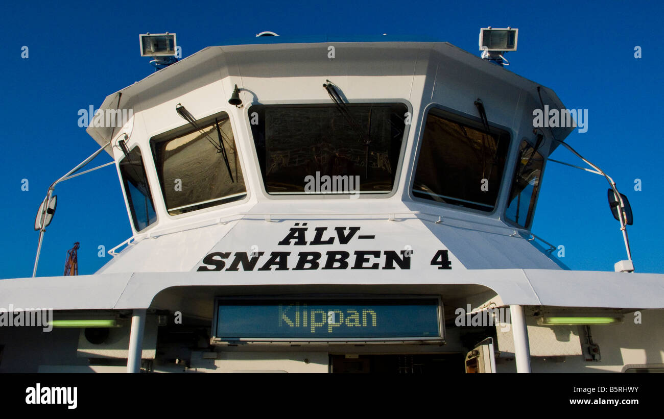 Personenfähre auf Gota Alv im schwedischen Göteborg Stockfoto