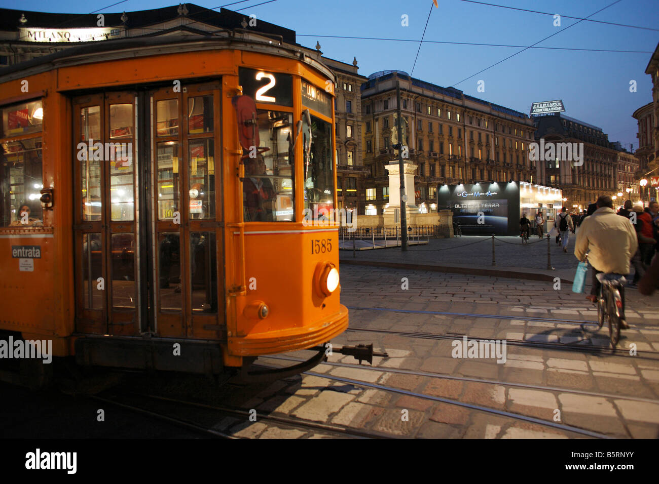 Strassenbahn Straßenbahn, Mailand, Italien Stockfoto