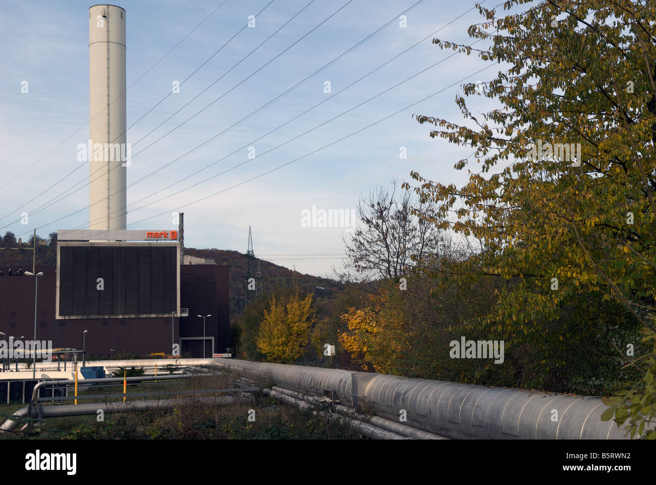 Erdgas Dampfturbinen-Kraftwerk, Hagen-Kabel in der Nähe von Dortmund,  Nordrhein-Westfalen, Deutschland Stockfotografie - Alamy