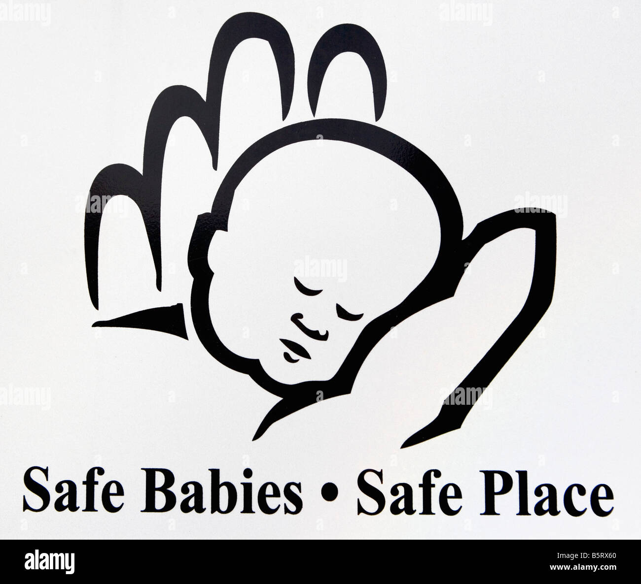 Baby, Kleinkind, Icon, Hand, Sicherheit, sichere Ort, sichere Babys Stockfoto