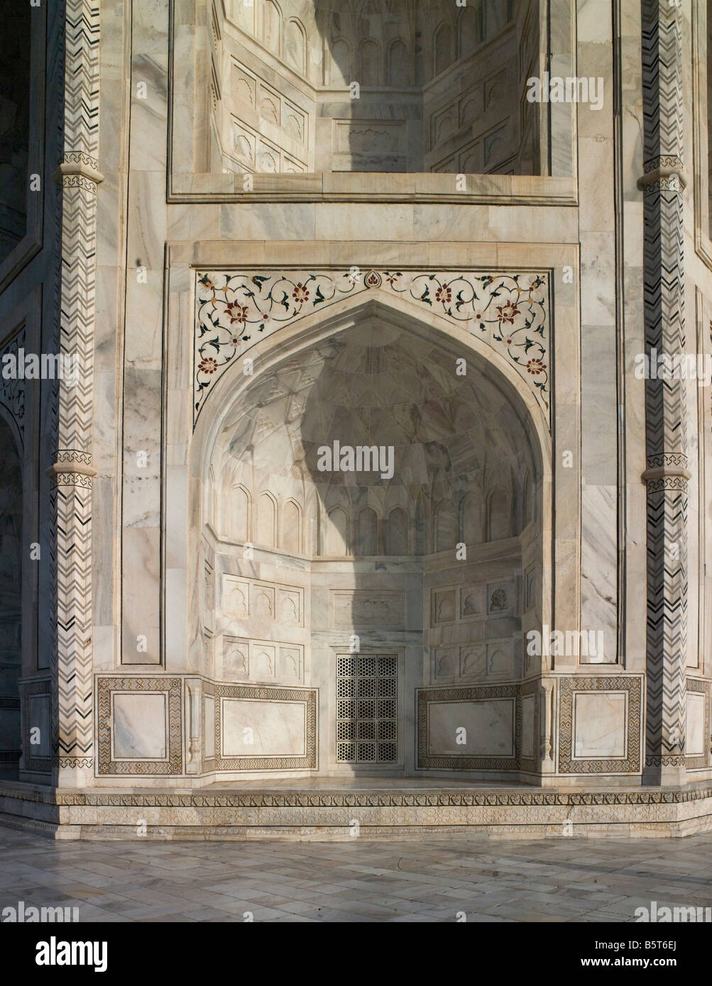 Taj Mahal Süd-Ost-Ecke Stockfoto