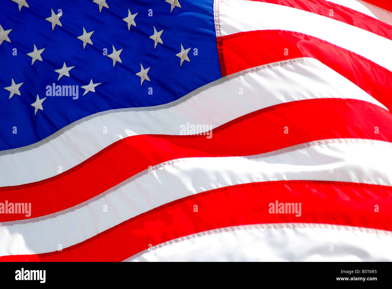 Nahaufnahme der amerikanischen Flagge Stockfoto