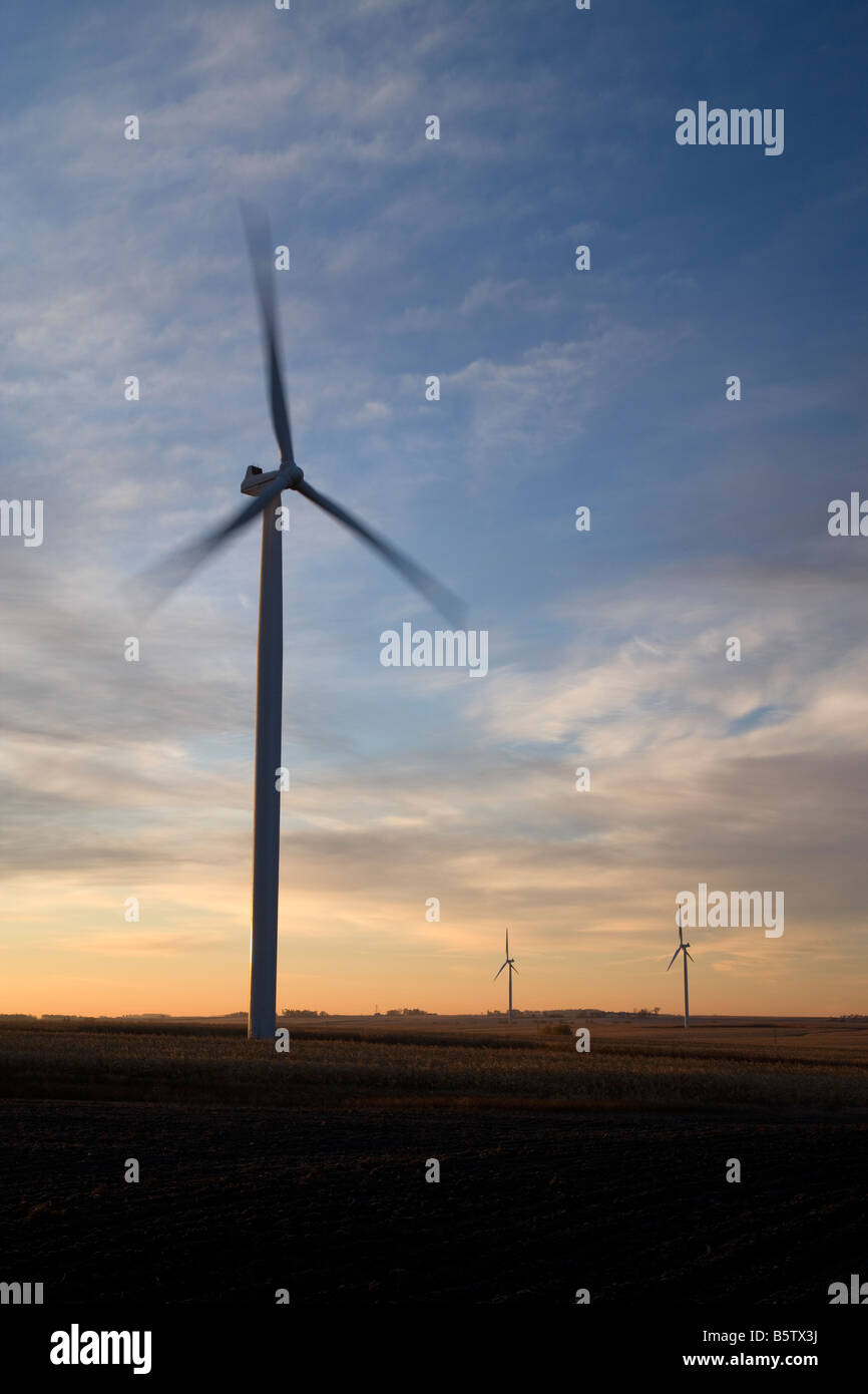 Windkraftanlagen, Howard County, Iowa Stockfoto