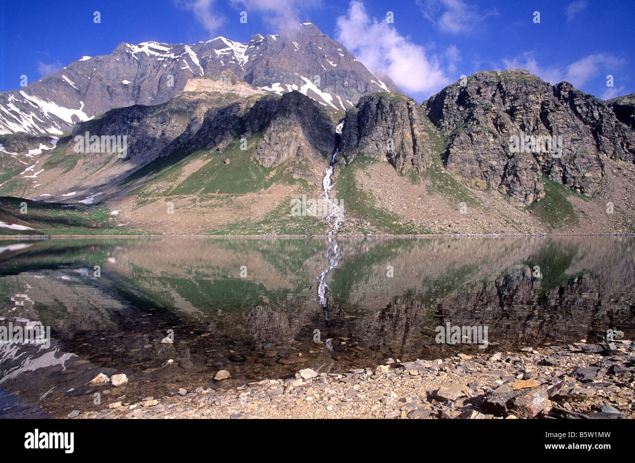Agnel Lake Col Nivolet Gran Paradiso Nationalpark Piemont und Aostatal-Italien Stockfoto