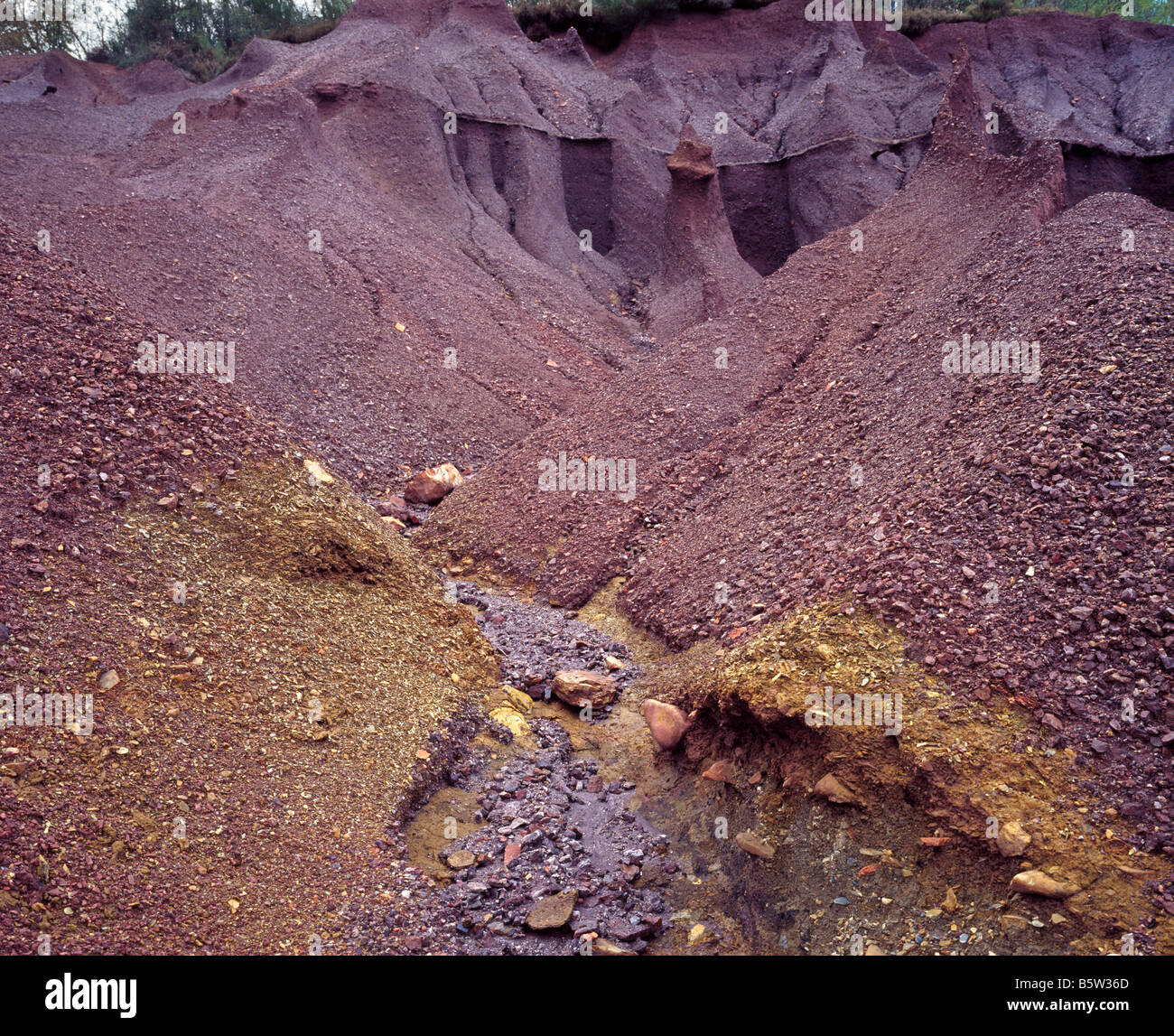 Le-Roste in der Nähe des Flusses Merse, eine alte Müllkippe von einem historischen Coppermine Silberreichtums Grosseto Toskana Stockfoto
