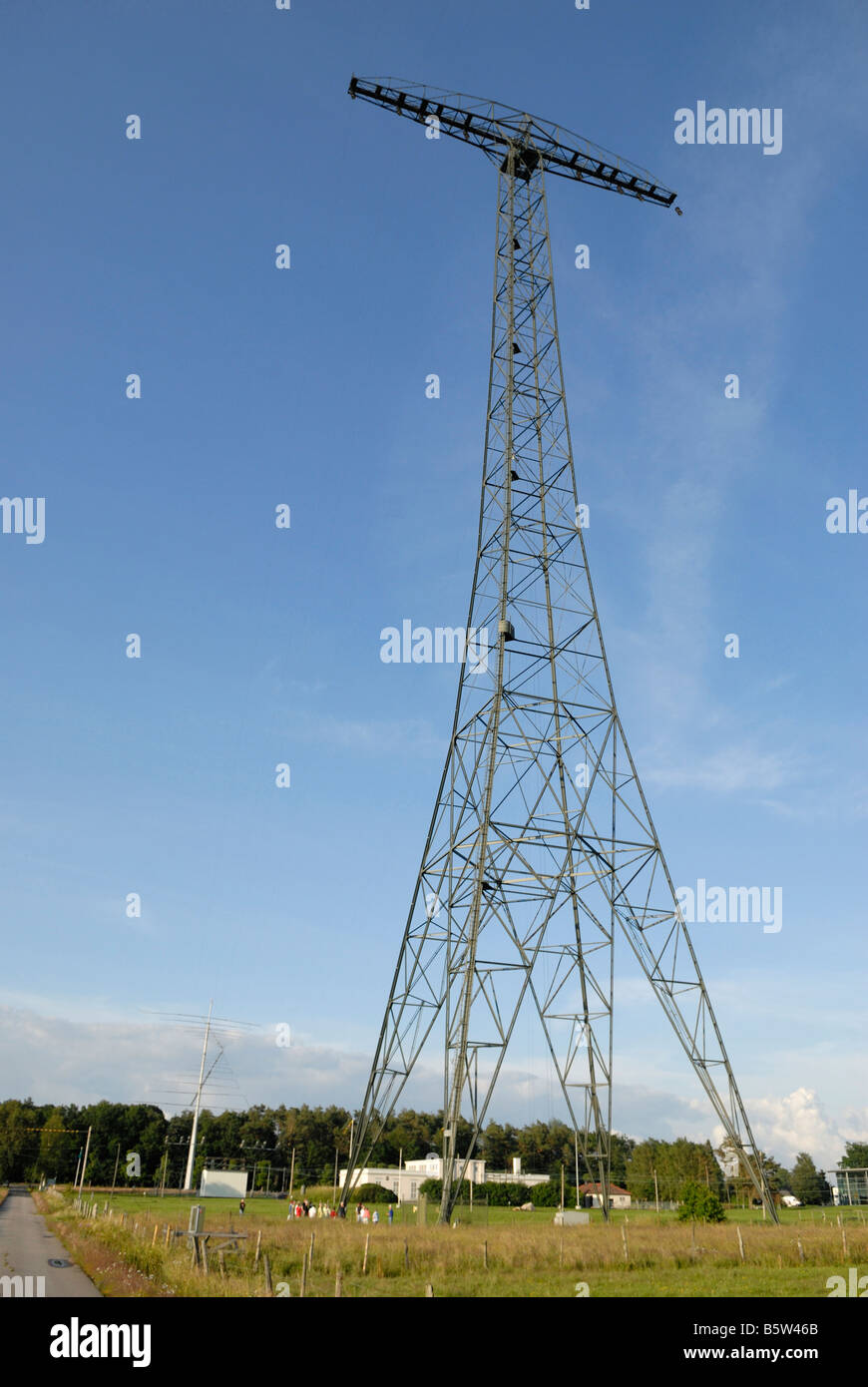 Antenne der Radiostation Grimeton in der Nähe von Varberg UNESCO-Welterbe Schweden Juli 2007 Stockfoto